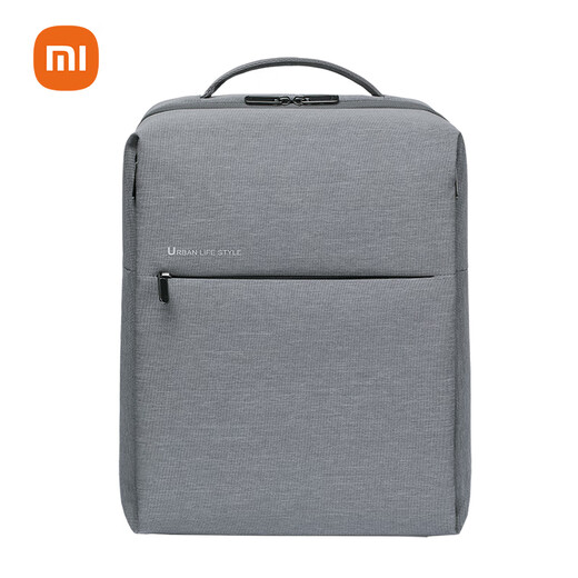 Xiaomi (MI) Mochila urbana minimalista Negocio casual de 15.6 pulgadas Bolso de computadora Mochila escolar de hombres y mujeres gris claro