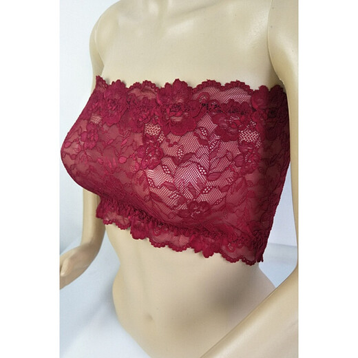 Bra lace unlined bottoming tube top anti-exposure short style wrapped breast beautiful back bra girl thin style bust bra C27 big red modal style opaque
