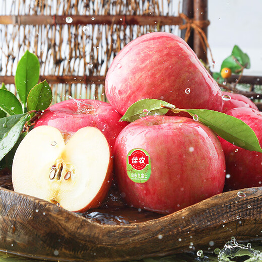 Good Farmer Yantai Red Fuji Apple Net Weight 10Jin Jin equals 0.5kg Special Fruit Single Fruit 240g+ Fresh Fruit Gift Box