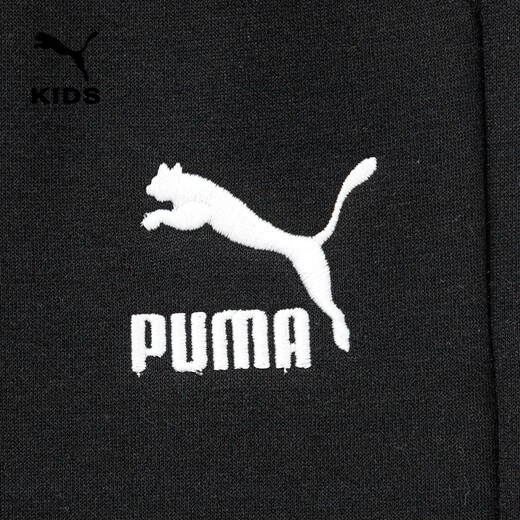 Puma Puma [terciopelo agregado] Pantalones deportivos de tejido de otoño e invierno de otoño para niños de tamaño mediano Pantalones de deportes de tamaño mediano de niños simples, cómodos y de moda 150 cm