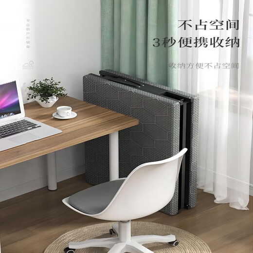 Wankun Klappbett Einzelbett Haus Mittagspause Einfaches tragbares Mietbett Holzbrett ein Nickerchen Eisenbett Campbett 70 cm breit [weicher Beutel Kopf verdickter Rahmen]