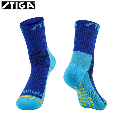 Stiga Stiga Stiga Sports Socks Table Table Chaussettes de tennis Sweat-Absorbant et respirant pour les chaussettes pour hommes et les chaussettes pour femmes Trainage Blue CP-12121 M