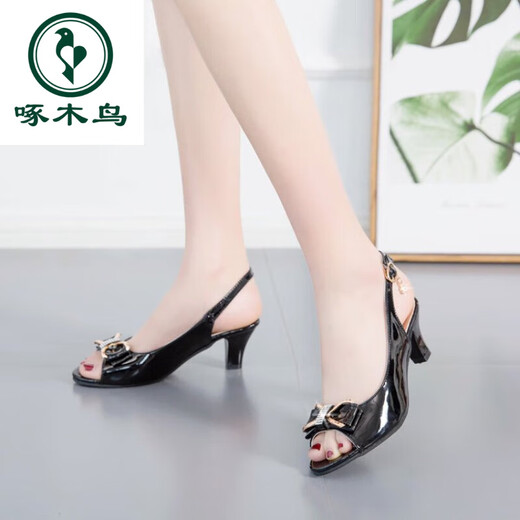 Pájaro carpintero 35-44 zapatos para mujeres de gran tamaño 41 sandalias de diamantes de diario infructuosas 42 tacones de arco de estilo coreano