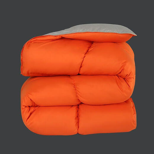 高级羽绒被95白鹅绒8斤被子羽绒被芯6斤加厚冬被10斤双人单人 蓝+灰色 150x200cm单人8斤加厚冬被