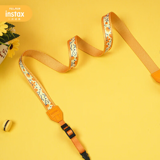INSTAX Fuji instax camera strap orange floral