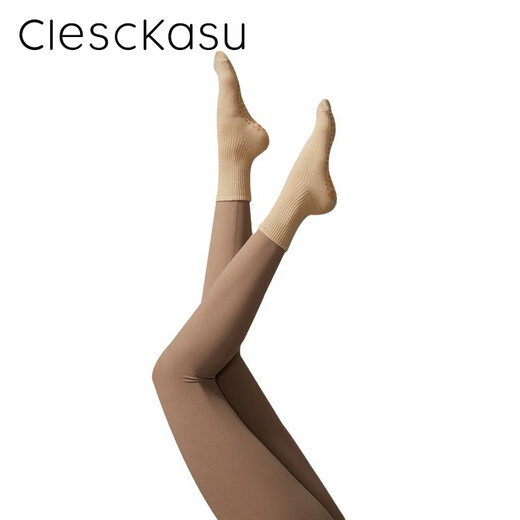 ClescKasu Yoga Socks Women's Solid Color Mid-Tube Sports Breathable Sweat-Absorbent Deodorant Socks Non-Slip Pilates Socks Fitness Socks Cotton Dark Gray One Size