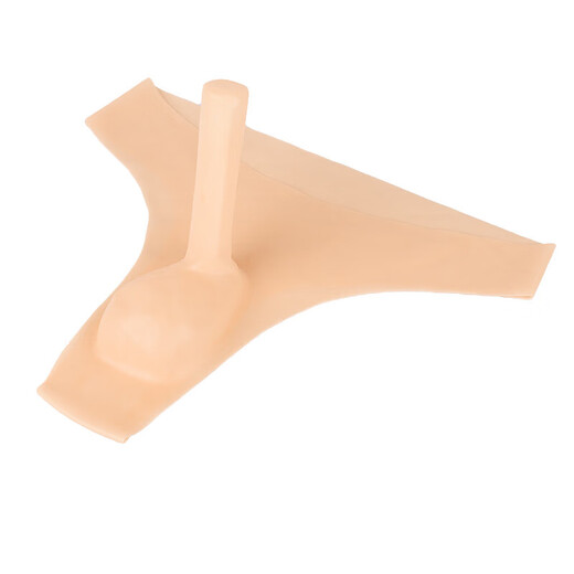 Men's transparent latex underwear sexy belt thong men's sexy underwear Yiyang pants pocket one piece flesh color