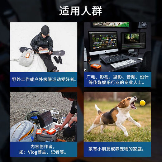 LaCie雷孜小金刚 移动硬盘 三防 1TB  Rugged USB-C  机械硬盘 USB Type-C/3.2 兼容mac 便携防跌 外接