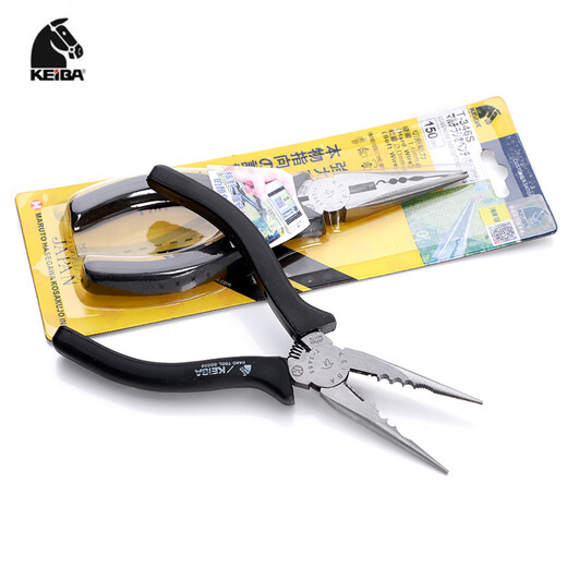 MDNG imported from Japan KEIBA Continental T-316S/T-346S electrician needle nose pliers 6-inch multi-functional pliers tip