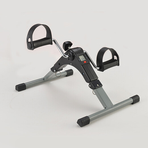 Mini exercise bike folding bed rehabilitation training bicycle elderly people's sports rehabilitation vehicle lower limb power vehicle indoor rehabilitation machine exercise bike gray