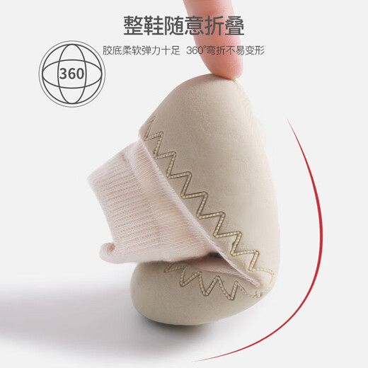 Baby Kleinkind Sommer Weiche Sohle Innenräume der Bodenschuhe 6-12-24 Monate Floor Socken Baby Early Education Schuhe Beige Bear Four Seasons B2060 22 Größe 13 cm lang [13-18 Monate empfohlen]