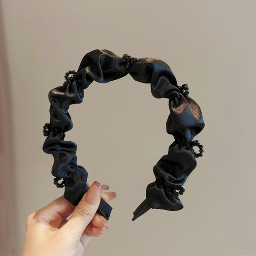 Kamalun (KAMALUN) new style hairband for women, high-end bow headband, pressed hairpin, 2025 new hair accessories for girlfriend, black + brand gift box