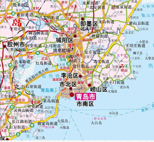 
Shandong Map HD paper version 2025 administrative region traffic topographic map 1068*749 mm