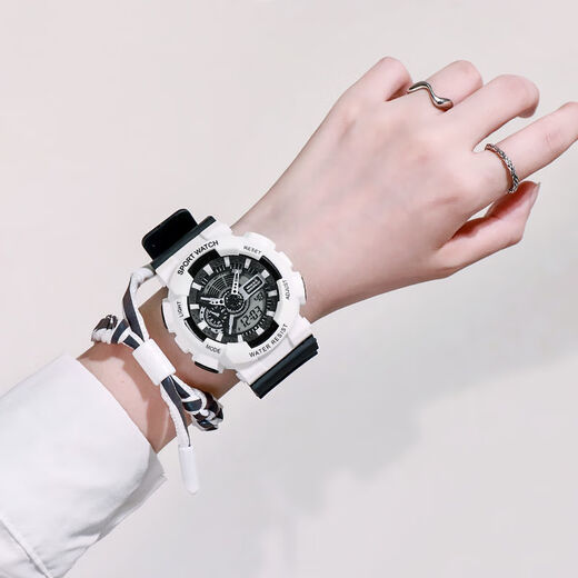 
Park Ri watch student junior high school female ins style internet celebrity simple electronic watch Harajuku sports fresh 918 transparent purple 692-43 watch + battery