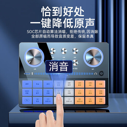 魅声 G8S 升级款数字可视操控调音台声卡48V直播全套设备手机电脑通用 无线即插即用快手抖音K歌主播