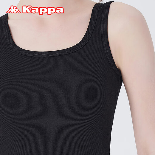 Kappa (Kappa) Kappa vest women's short inner wear high elastic slim ribbed cotton breathable bottoming sling fitness underwear for women