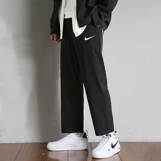 耐克（NIKE）官方男裤新款跑步运动裤休闲裤透气薄款健身快干梭织长裤直筒裤 DM6627-010/直筒裤 M (170/76A)