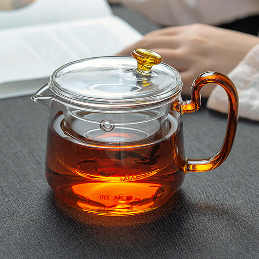 Yaji glass teapot, high temperature resistant and thickened, household filtered liner, tea water separation teapot