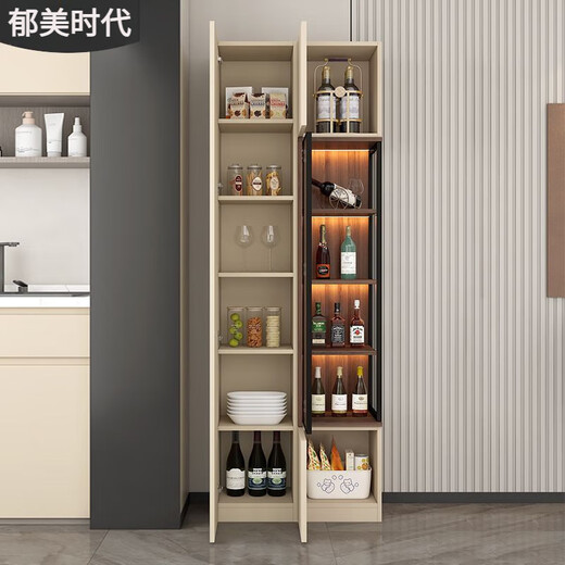 宜家客厅酒柜展示柜奶油风餐边柜一体靠墙转角柜置物架家 款式1800*350*2000