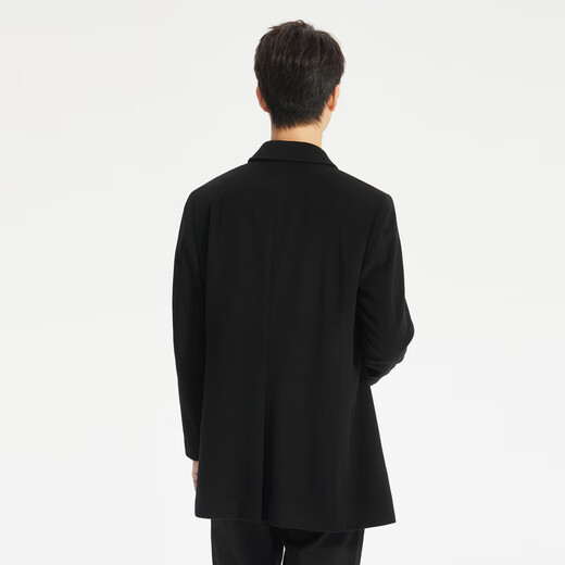 Lilang Light Fashion Herren -Kleidung [Gleiches Model im Einkaufszentrum] Wollmantel Herren Kaschmir Mischung lang Wolljacke Q4dyr509 Black L (170)