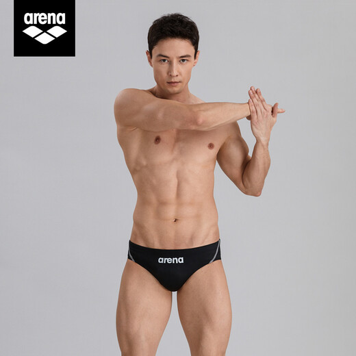 阿瑞娜（arena）男士泳裤三角健身高分子聚氨酯面料抗氯专业竞速竞赛游泳裤  黑色/红色非运动员建议选大1-2码 M