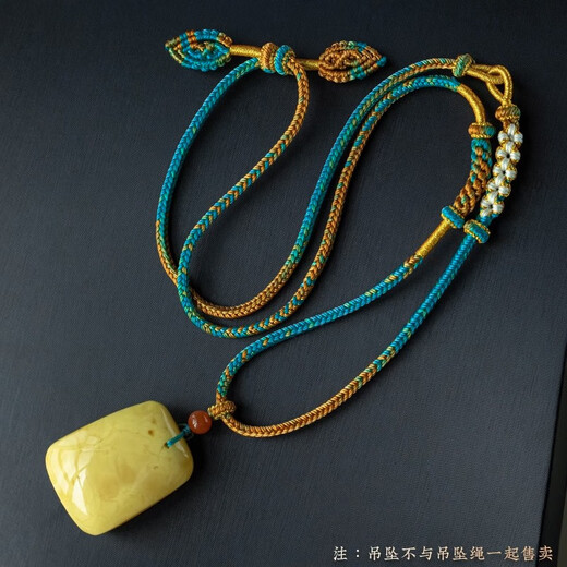 ZOENIYA Only This Green Pendant Rope Peach Blossom Necklace Pendant Handmade Rope Thousand Miles Away With Rope Mother's Birthday Gift Only This Green Necklace