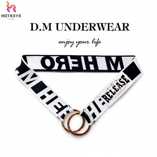 Shansen Nanshi Men's Underwear Men's Rings Sexy Stretch Lift Metal Ring Thong Low Waist Youth Hollow White Double Iron Ring M