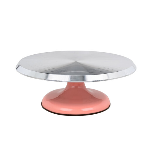 CLCEY aluminum alloy decorating turntable birthday turntable household commercial baking tools rotating plastering tray aluminum alloy turntable + ABS base white