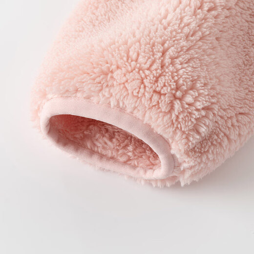 DAVE&BELLA children's clothing coral velvet girls' tops children's plush jacket winter new baby boy outerwear children's clothes pink ready stock 110 cm (recommended height 100-110cm)
