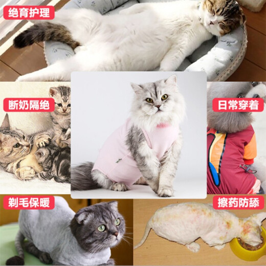 Tiffany cat sterilization surgery clothing, post-operative anti-licking clothing, female cat surgical clothing, weaning clothing, menstrual clothing, upgraded comfortable anti-escaping postoperative recovery clothing, pink M (suitable for 7 Jin [Jin equals 0.5 kg])