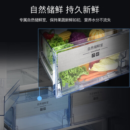 Siemens (SIEMENS) Bona Zhenxian 550L cross-door refrigerator air-cooled and frost-free platinum sterilization and deodorization large-capacity household appliances trade-in Huyunlan KC555681EC national subsidy