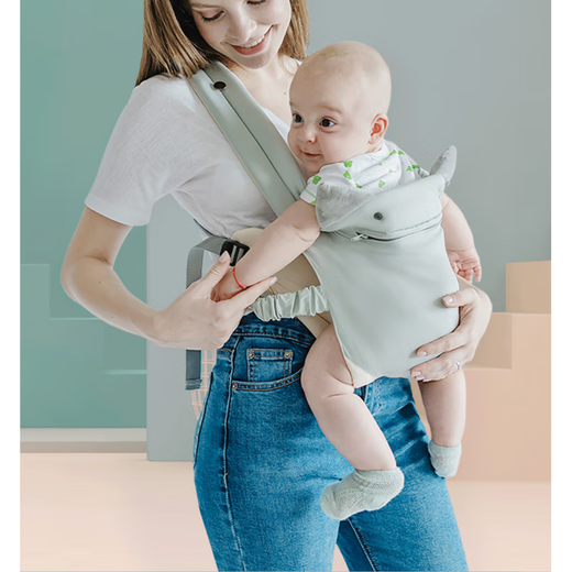 
Beiyou strap baby holding artifact front-held newborn baby going out simple and easy to carry a baby on the back of the baby before and after the baby is young. Upgraded ice-skin-skinned fabric-gradient blue-belt style