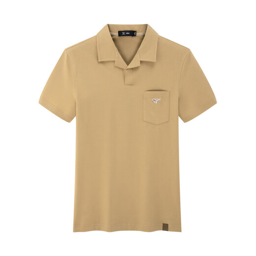 Seven Wolf [ice algae mud + ice machine cool] short-sleeved T-shirt for men's summer new Polo T-shirt men's clothes top 702 (dark apricot color) XL 175/92A