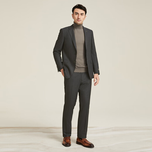 Youngor (Youngor) Anzug Herren 223c Standard Anzug Wollstoff High-End-Serie Exquisite Handwerkskunst Einkaufszentrum Gleicher Stil Dunkelgrau M 170/92A