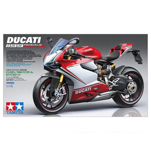 Tamiya (Tamiya) 1/12 Motorcycle Racing Motorcycle Ducati Modèle de simulation de voiture Ornement Gift Ducati 1199 Panigale S 14132