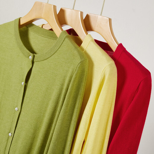 Jinju [venta caliente] primavera y otoño clásico clásico cárdigan lana mezcla suéter de tejido tejido aire acondicionado