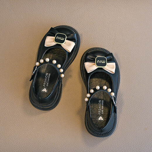 Girls' shoes, small leather shoes, spring and autumn new children's princess shoes, girls' soft-soled casual shoes, primary school performance shoes xd-806 beige 33/inner length 20.5cm