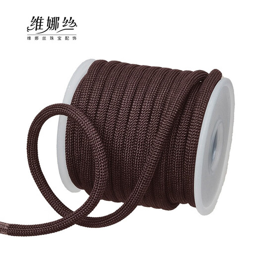 Venus silk 3mm Mambo rope 5mm hand-woven necklace rope jade pendant lanyard men and women hanging neck Hetian jade pendant rope 3mm Mambo rope dark brown