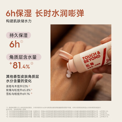 Berührung / Beyond Touch / Beyond Duftcrance Handcreme Herbst und Winter Feuchtigkeitsspendende Feuchtigkeitsdauer von Frauen Handpflege feuchtigkeitsspendende Duft und Antiby-1-Pack-weiße Sandelholz und Orchidee 30ml