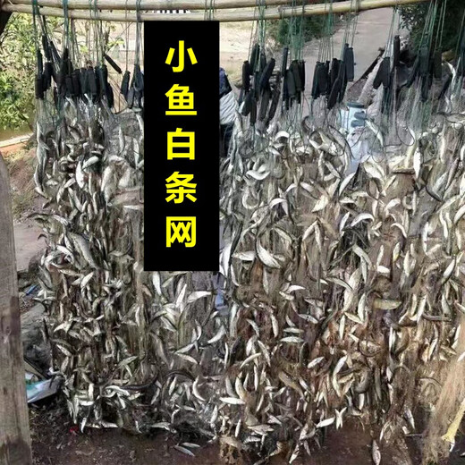 Guangtai fish net, white striped net, sticky fish net, single layer, three-layer net, floating soft filament meal fishing net, wire net to catch small fish, three-layer floating net, 1.5 meters high, 1.5 fingers, 50 meters long