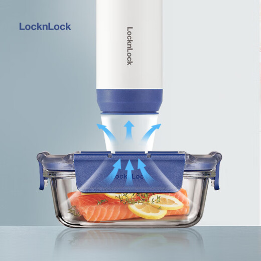 LOCK&LOCK vacuum glass crisper TOPCLASS heat-resistant lunch box sealed 1.5L lunch box LBG449VAC