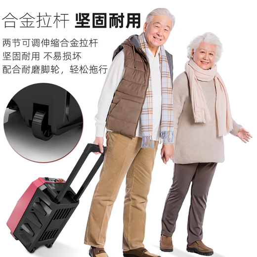 Jinzheng outdoor square dance audio with display screen home karaoke microphone trolley speaker ktv all-in-one dance outdoor speaker Bluetooth version (dual microphone) + 64G video U disk