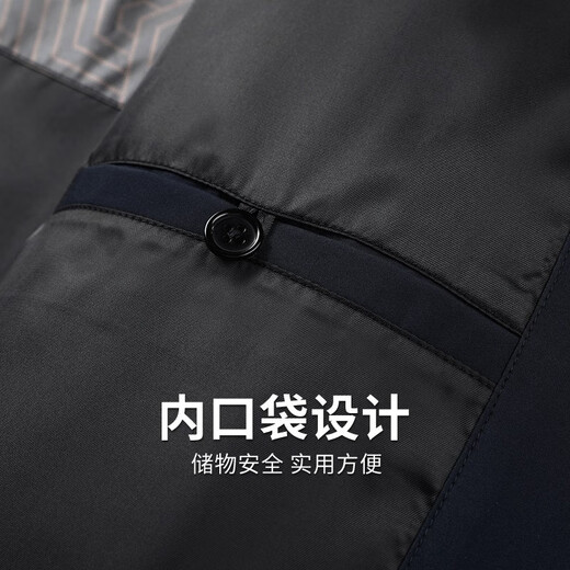 Dances with Wolves Removable Hooded Jacket Men's 2025 Autumn and Winter New Graphene Outdoor Windproof Men's Casual Jacket 1079 Navy Blue 101 L (175)