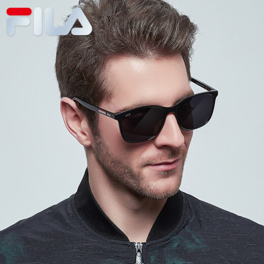 FILA Sunglasses Men's Anti-UV Polarized Large Frame Ultra-Light Sunglasses Men's Sunglasses Driving