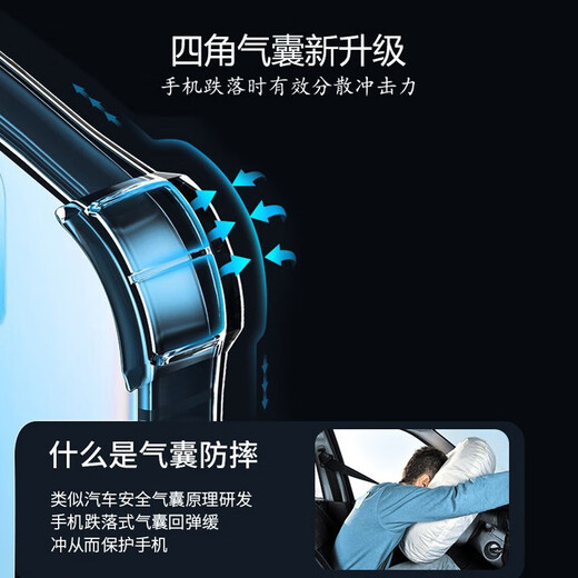 AOYAMIC suitable for Xiaomi Redmi K60 mobile phone case, transparent redmi k60pro protective cover, all-inclusive anti-fall airbag, ultra-thin silicone soft shell for men, Redmi K60 transparent white, anti-fall airbag, transparent soft shell, single shell