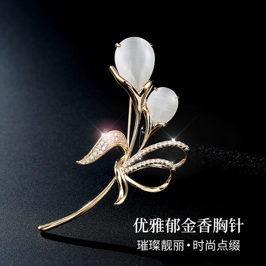 SENDME Calla Lily Brooch Women's Corsage Pin Casual Blazer Birthday Gift for Girlfriend Tulip Flower Brooch