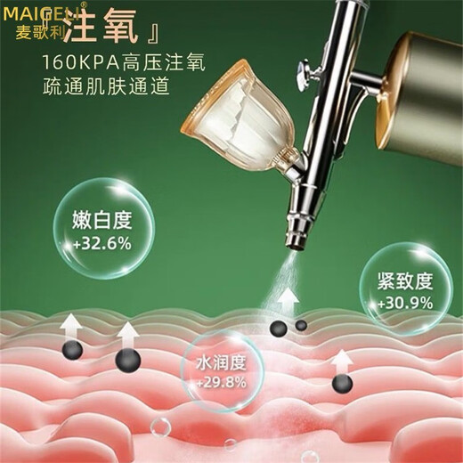 Magoli oxygen meter handheld household nano spray hydration special facial essence water high pressure oxygen water oxygen meter March 8th Goddess Day Valentine's Day girlfriend birthday gift green