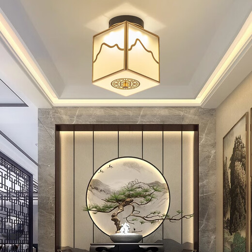 
Suyin new Chinese-style aisle lights, all copper entrance lights, corridor lights, simple modern entrance lights, balcony small ceiling lights, 9922 9922 single head [E27 light source*1]