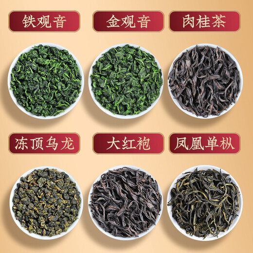 陈一凡 茶叶 六大乌龙 铁观音鸭屎香凤凰单丛大红袍冻顶乌龙肉桂茶450g
