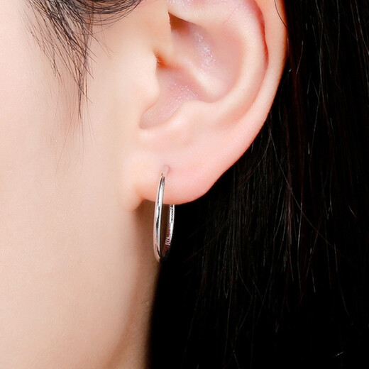 Jamie PT950 platinum earrings simple style pt950 platinum round earrings as a gift for my wife and girlfriend - a pair of platinum earrings